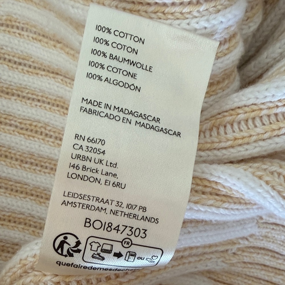 NWOT We The Free Freeway Cream V-Neck Sweater L Large - Picture 7 of 7